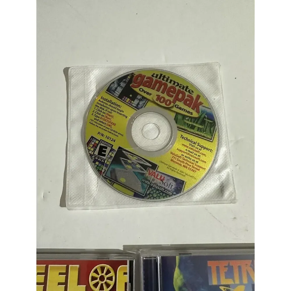 PC Game Lot 7 Gamepack 100 Monopoly Boggle Tetris Candyland Soccer Wheel Fortune